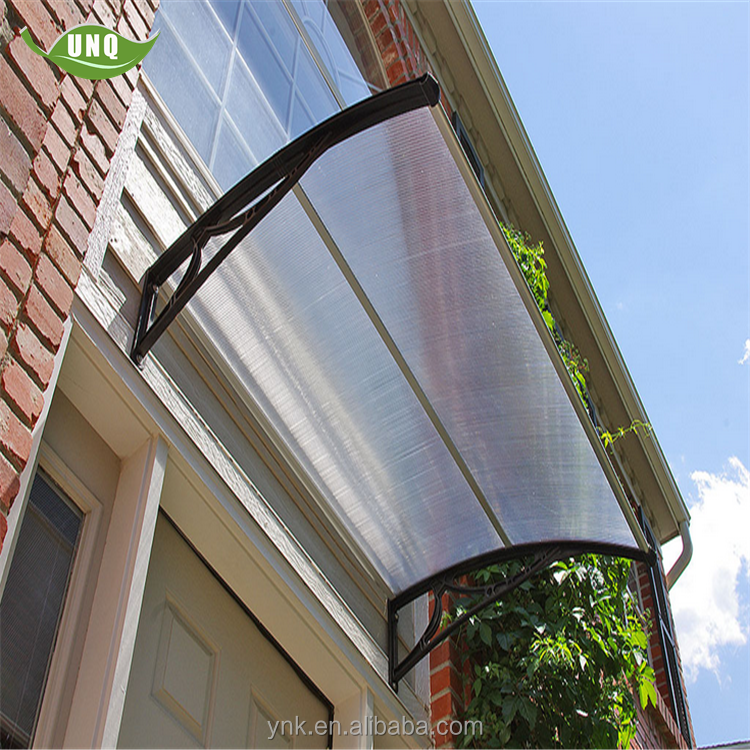 aluminium frame front window door canopy and polycarbonate canopy awning for sun protection