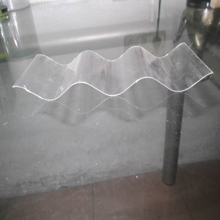 6mm Transparent corrugated wave plastic roofing polycarbonate sheet for roofing sheet resistant