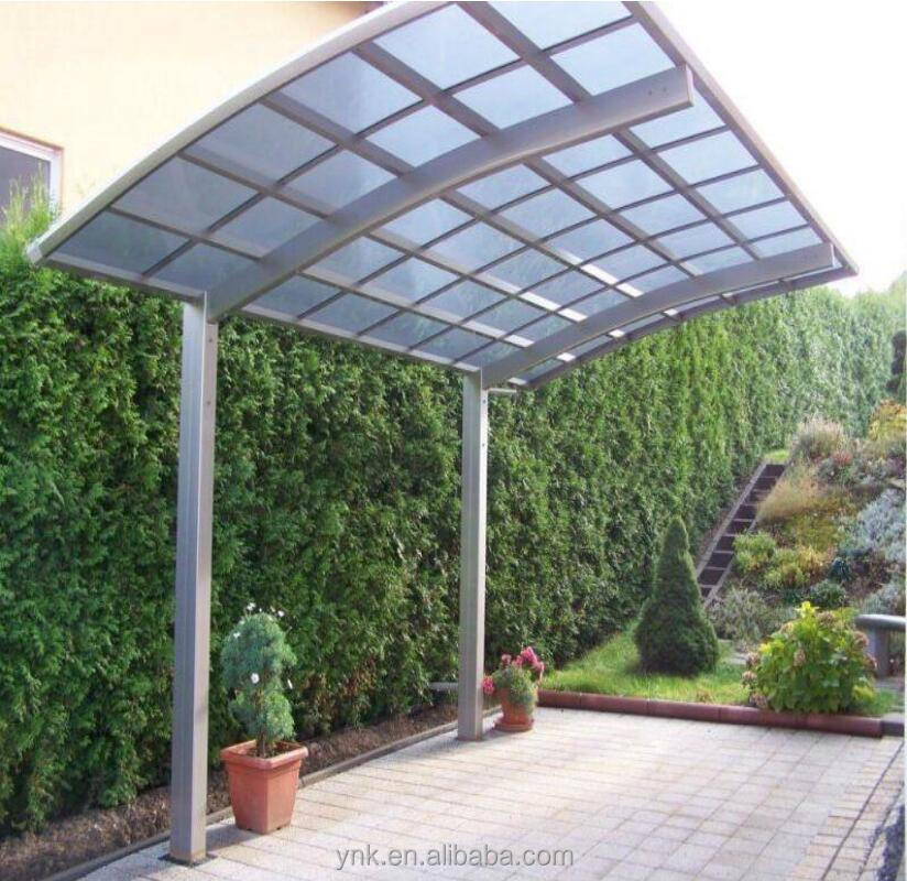 Polycarbonate cantilever carport with aluminum carport