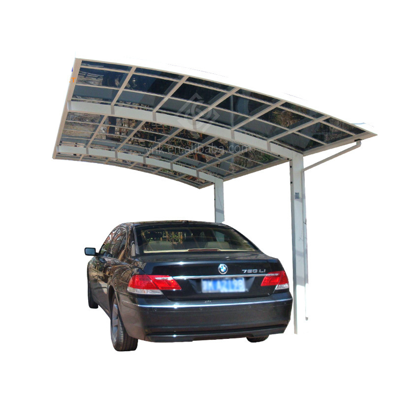 polycarbonate & aluminum car parking shelter / 2 posts carports