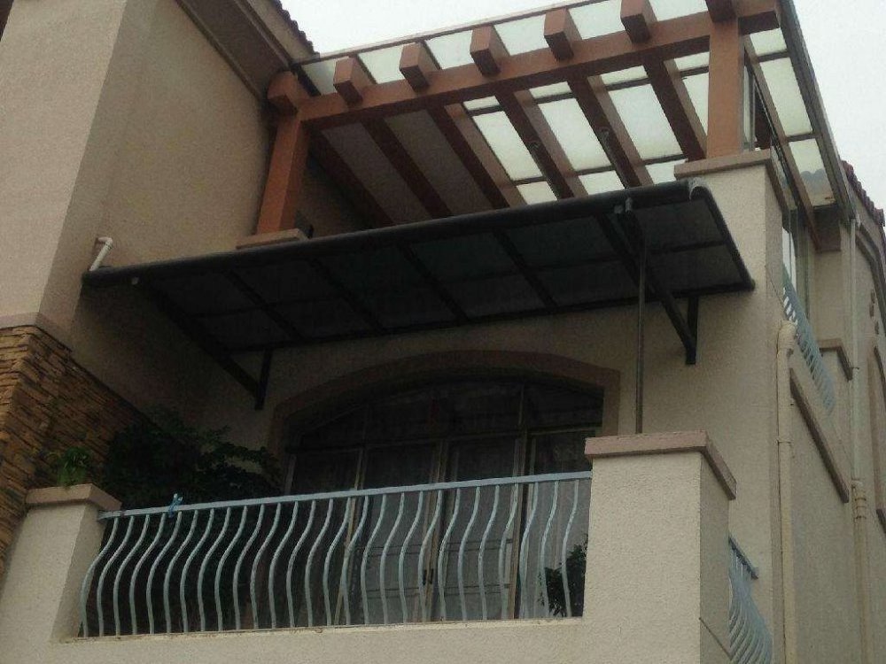 modern design polycarbonate sheet roof / aluminum frame balcony awnings for gardens