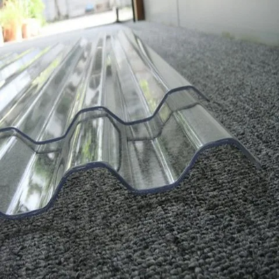 High Strength Cost Effective Clear Plastic Polycarbonate / PC Corrugated Transparent Roofing Sheet for shed