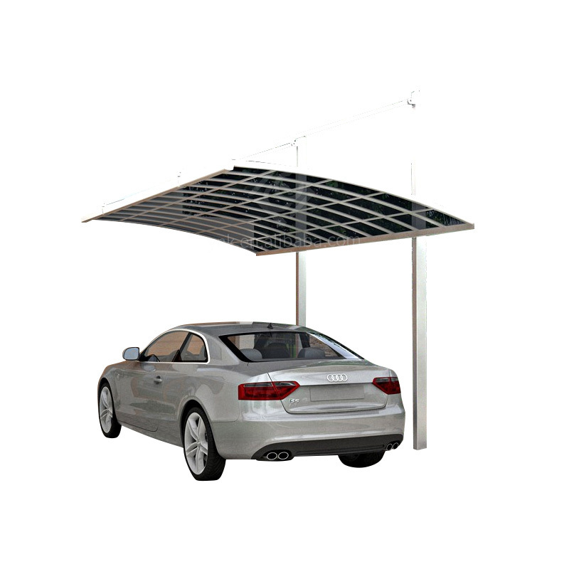 Strong and durable aluminum car parking shade single slope carport