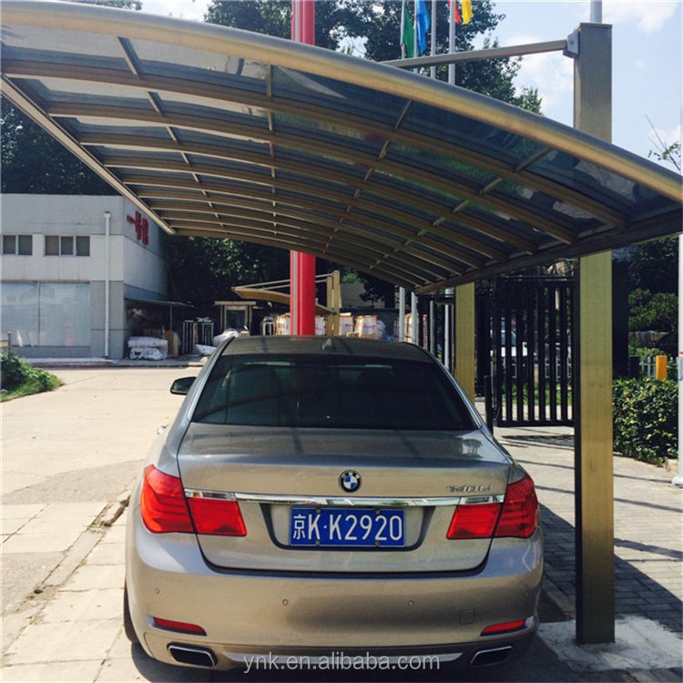 Polycarbonate cantilever carport with aluminum carport