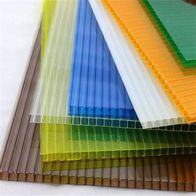 12mm Bayer raw material blue color transparency polycarbonate twin wall hollow sheet