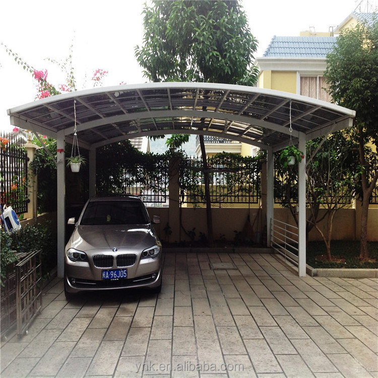 Polycarbonate cantilever carport with aluminum carport