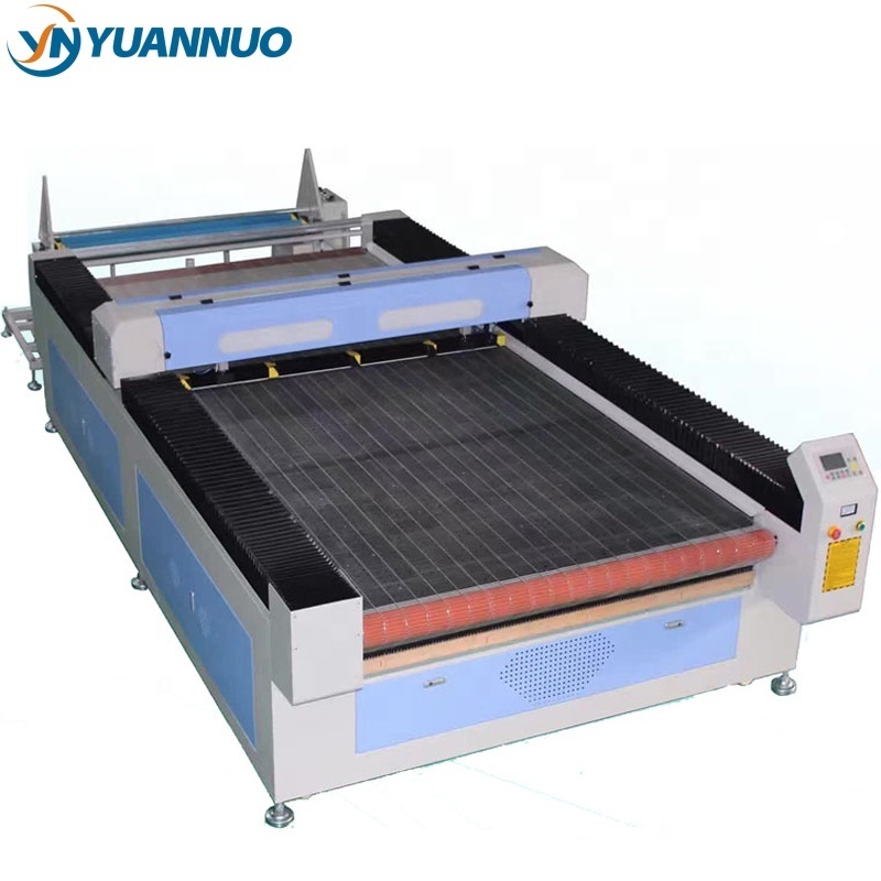 YN1630 hot sale Auto feeding rectifying computer laser cutting machine for fabric leather rubber textile cloth fur