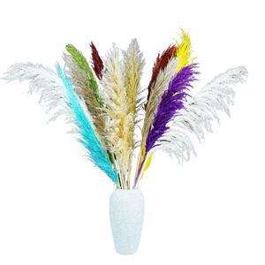 A new store opened   Tall Natural Pampas Grass  Fluffy artificial dried pampas grass for flower arrangement home decor