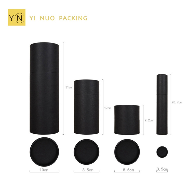 Round Cylinder Kraft Cardboard Paper Tube Packaging for Beard Oil Bottle Eco Friendly Cosmetic Packaging Craft Paper Packing YN