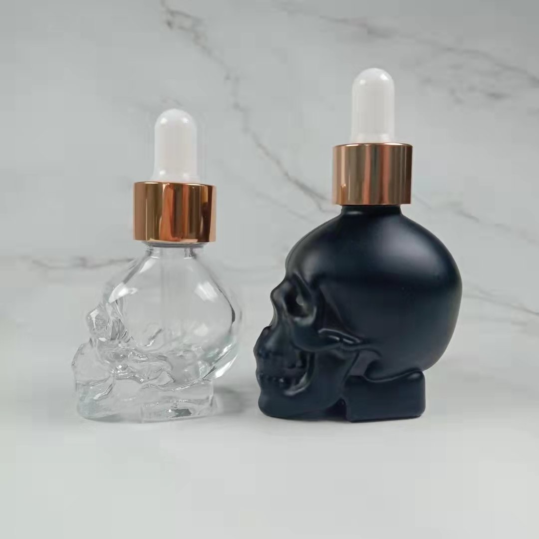 customized essential oil bottle with glass skull bottle skull shaped skull