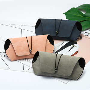 Hot sell manufacturer of spectacle packaging PU leather eyeglasses cases sunglasses accessories soft leather case for glasses