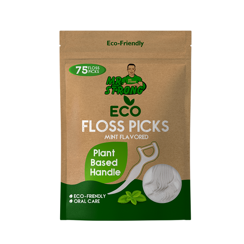 Bulk Vegan Biodegradable Eco Friendly Dental Floss Picks Flosser