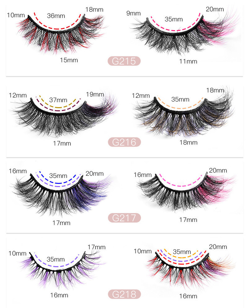 New color false eyelashes False Clear Band Eyelashes lashes Natural Look Eyeliner False Eyelash Set