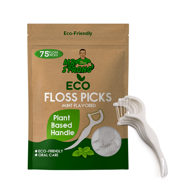 Bulk Vegan Biodegradable Eco Friendly Dental Floss Picks Flosser