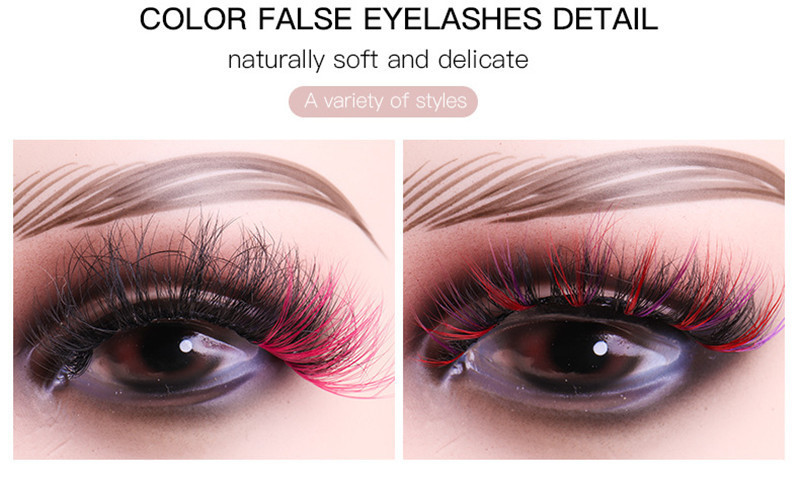 New color false eyelashes False Clear Band Eyelashes lashes Natural Look Eyeliner False Eyelash Set