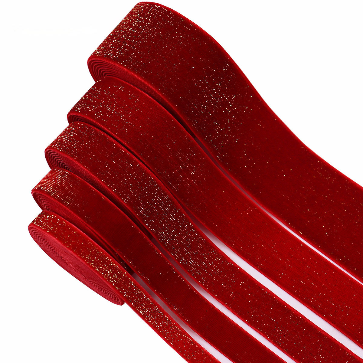 Manufacturers Wholesale High Quality Red Velvet Wired Ribbon For Crafts Flower Packing Decoration