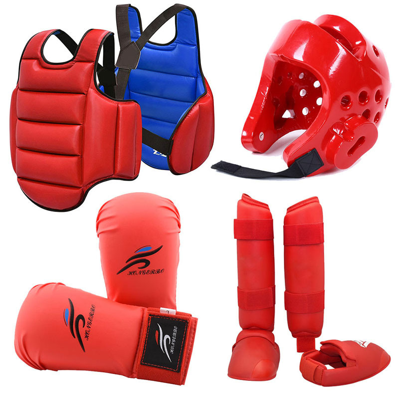 Factory Custom Taekwondo Karate Helmet Head Protection Equipment Taekwondo ITF Kids Karate Gloves Set