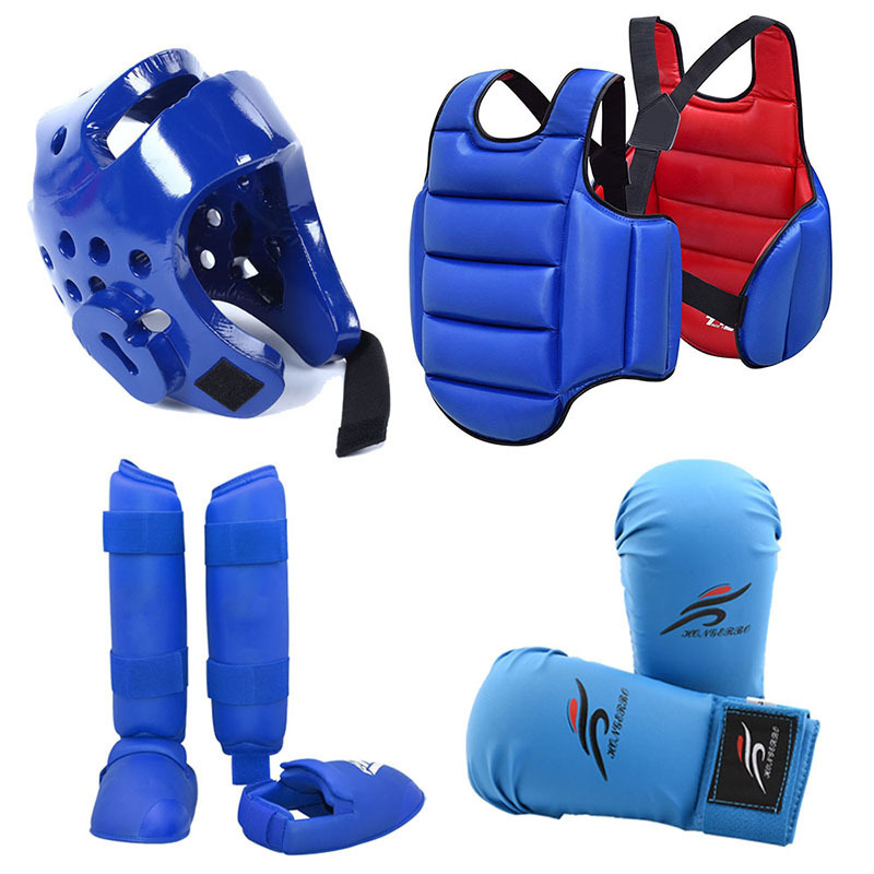 Factory Custom Taekwondo Karate Helmet Head Protection Equipment Taekwondo ITF Kids Karate Gloves Set