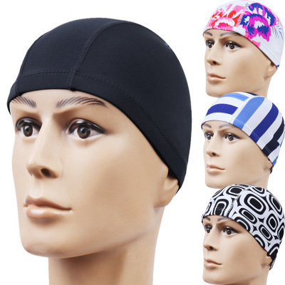 Elastic Nylon Swimming Caps For Male Female Soild Ear Protection Long Hair Swimming Pool Hat Free Size Ultrathin Bathing Caps