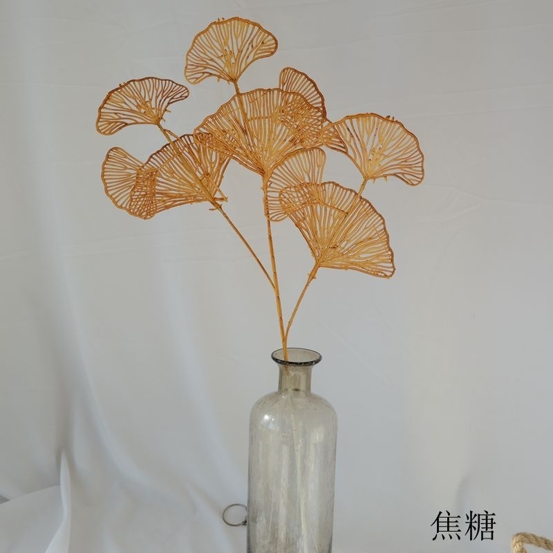 Wholesale Cheap New Product Ideas 2021 Valentines Day Home Decor Auchentoshan Heartwood Plastic Ginkgo Ginko Artificial Flowers