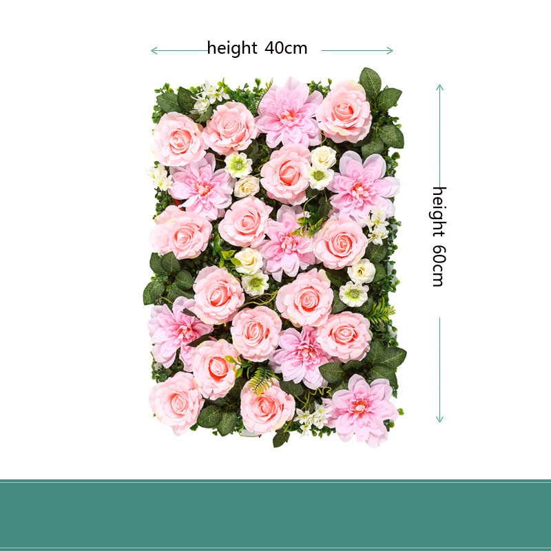 Artificial Flowers Wall Decoration  40*60 Decorative Silk Flower Panels Flower Wall for Home Party Wedding Photo Backdrop