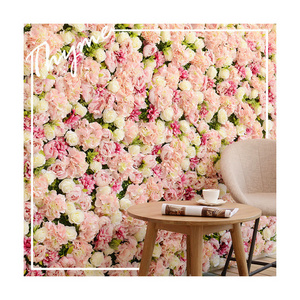 Artificial Flowers Wall Decoration  40*60 Decorative Silk Flower Panels Flower Wall for Home Party Wedding Photo Backdrop