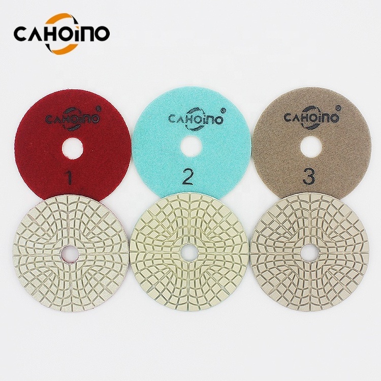 4 inch 3 Steps Diamond Polishing Pads Tools For Stone concrete tile