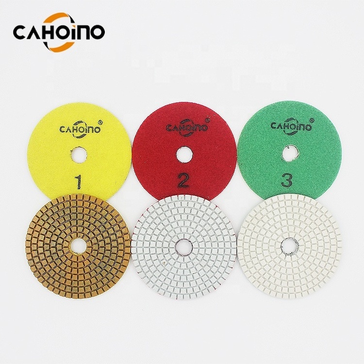 4 inch 3 Steps Diamond Polishing Pads Tools For Stone concrete tile