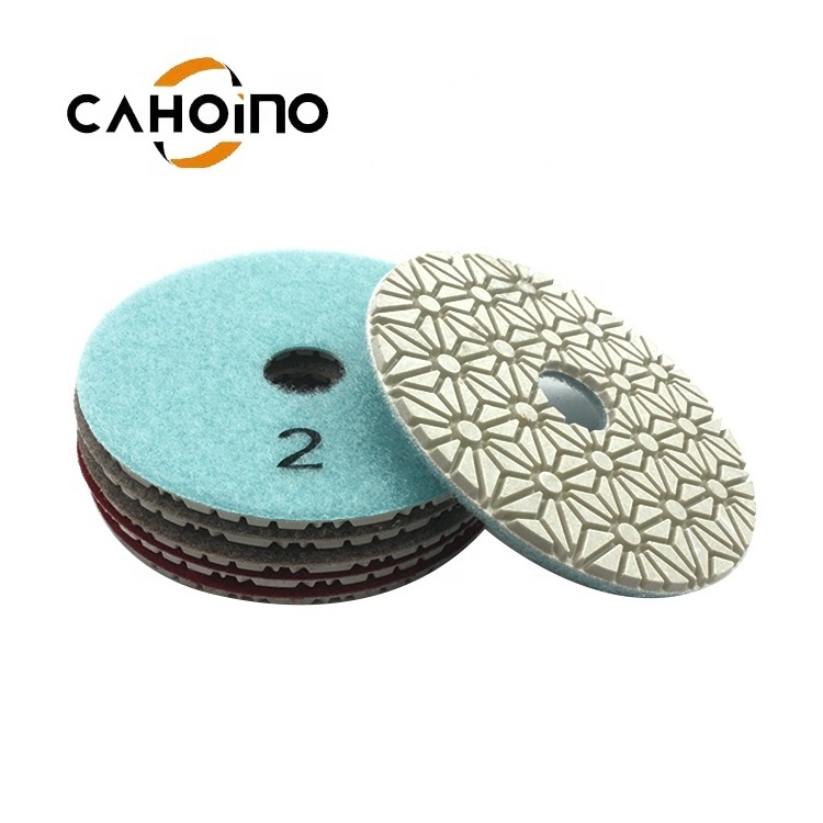 4 inch 3 Steps Diamond Polishing Pads Tools For Stone concrete tile