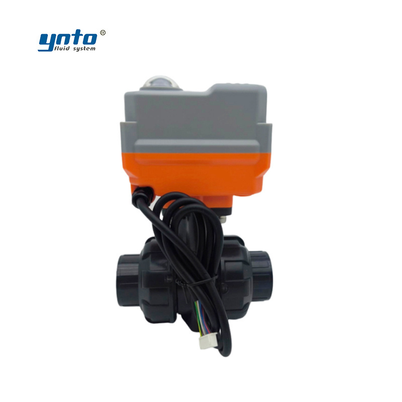 YNTO Custom brass pvc cpvc upvc electric actuator Control Valve dn80 dn20 dn25 1/2