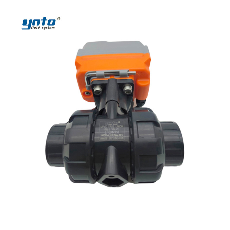 YNTO Custom brass pvc cpvc upvc electric actuator Control Valve dn80 dn20 dn25 1/2