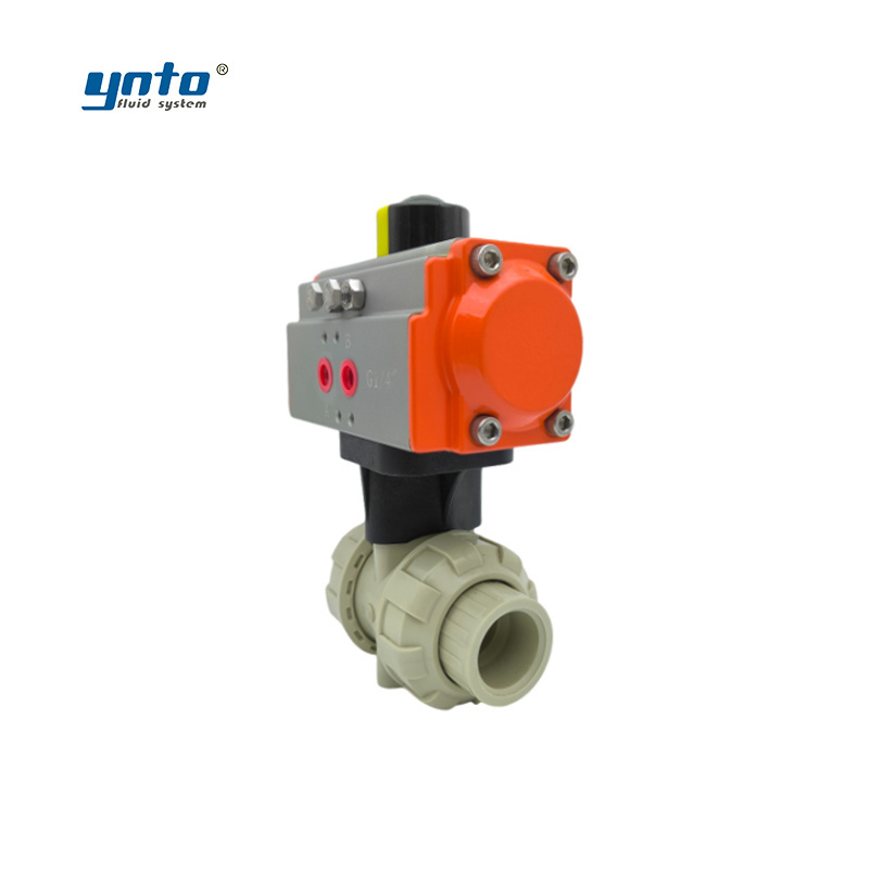 YNTO custom 2 Way double union industrial ball valve 1/2