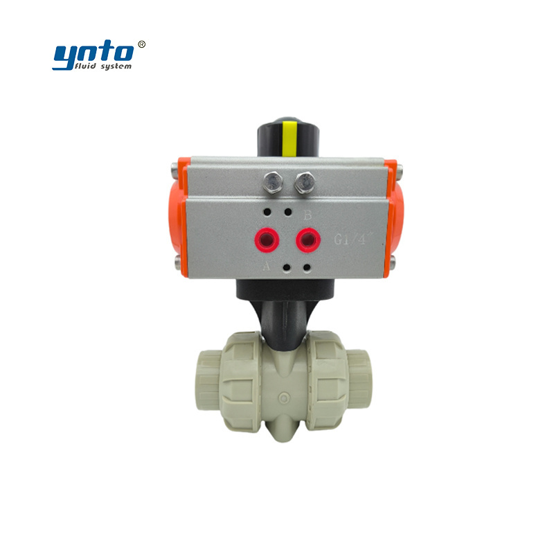 YNTO custom 2 Way double union industrial ball valve 1/2