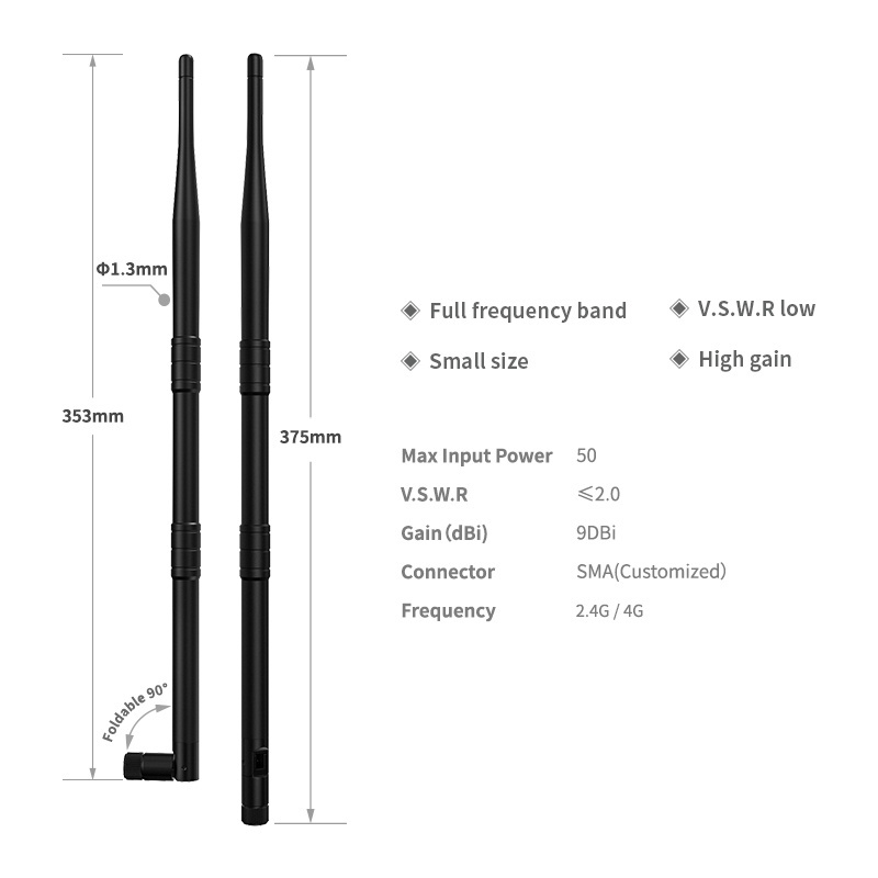 360 degree dual band omni directional receiver wireless 50 mile long range 5km 5dbi rubber duck 2.4g 5.8g router wifi antenna