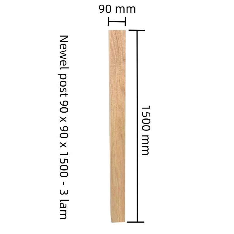 Hot selling of new products White oak staircase Tread Riser newel post handrail blank moulded 3 lam