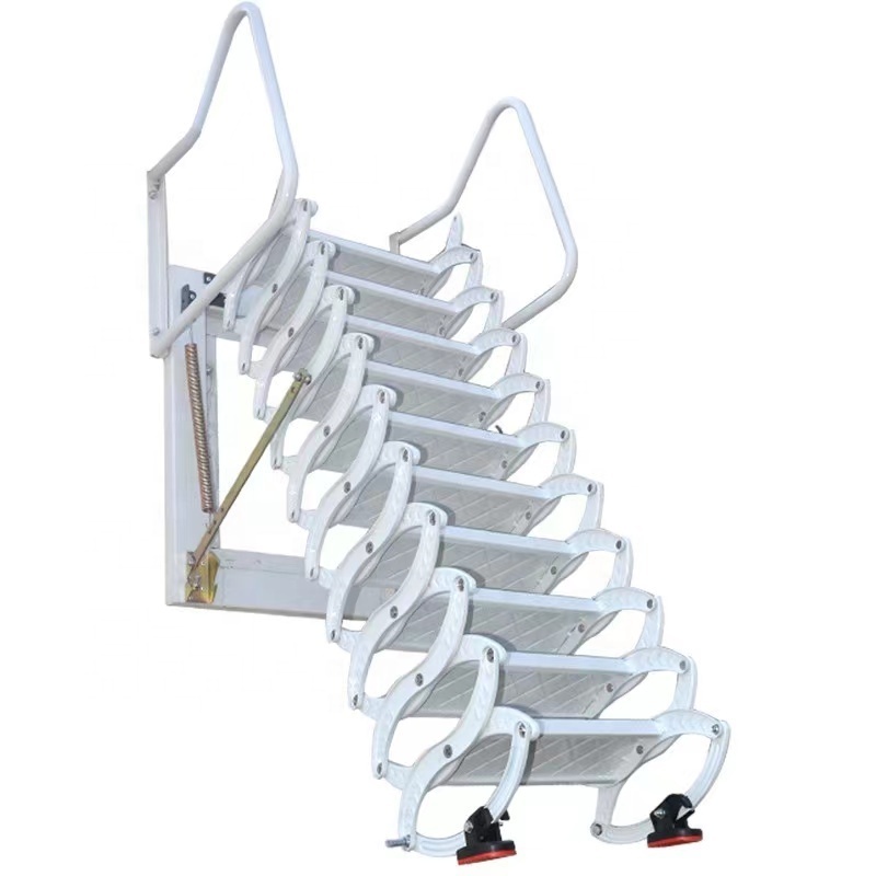 Manual carbon steel folding stairs Electric remote control telescopic retractable loft stairs attic folding ladder