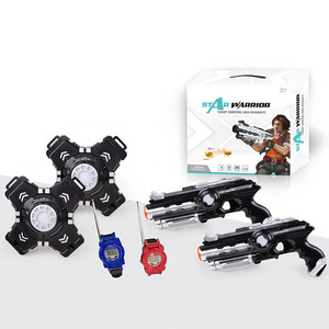 2 Players Interaction Shooting Game Toys Plastic Gun/Shield/Interphone Toy Set Electric Infrared Toy Gun