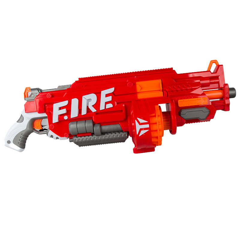 Boy Favor Gift Plastic Toys Revolver Gun Kids Interactive Shooting Game Electronic Gun Toys With 40 Rounds Soft Bullets