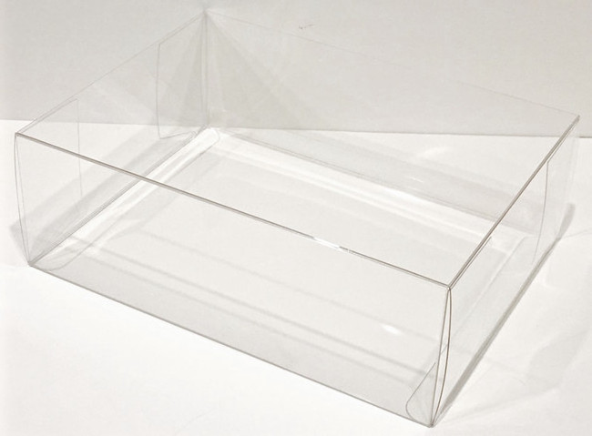 Clear transparent PET T-shirt packaging box, apparel plastic folding box