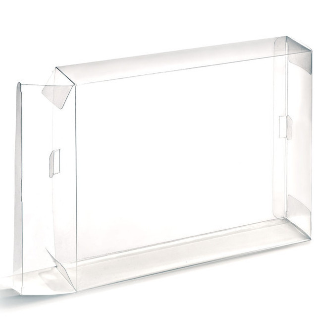 Clear transparent PET T-shirt packaging box, apparel plastic folding box