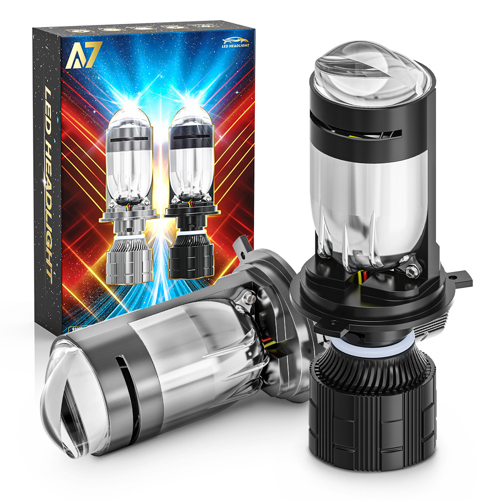 YOBIS Super Bright Mini Canbus H4 LED Car Headlight 6500k 3000k Lens Auto Lamp H4 High Low Beam Bulbs for Cars Motorcycle