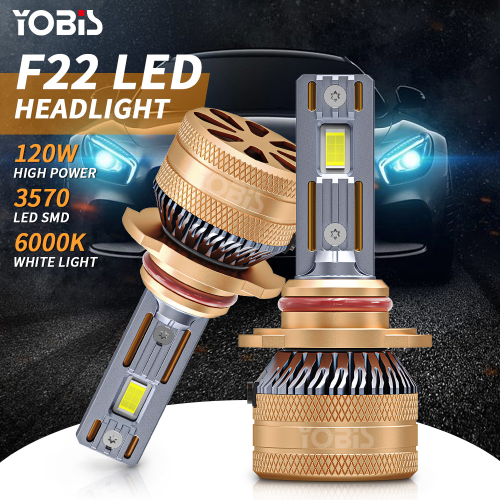 YOBIS Super Bright Mini Canbus H4 LED Car Headlight Bulbs 6500k Lens Auto Lamp H4 High Low Beam for Cars Motorcycle