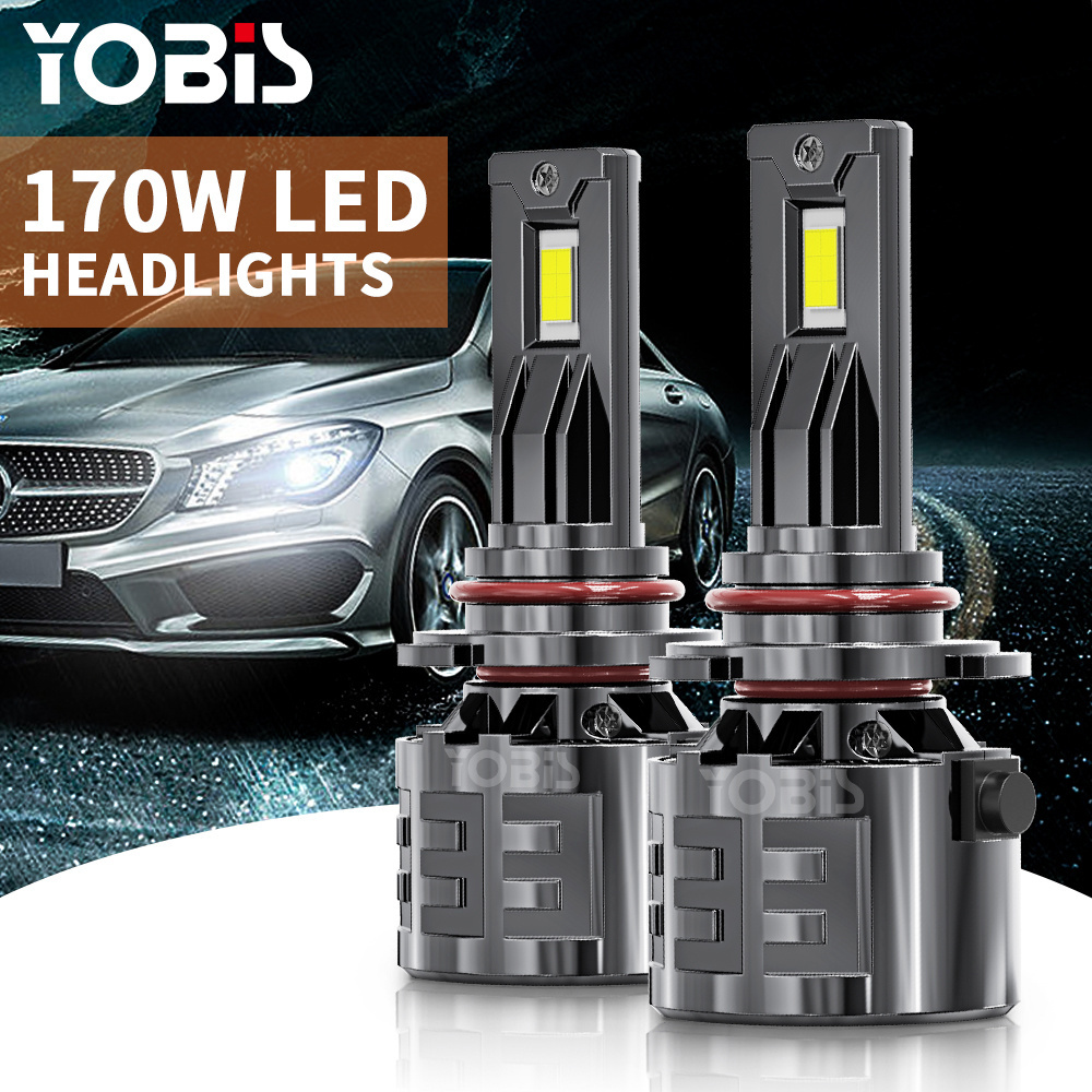 YOBIS Upgraded 170W Car Headlight Manufacturer High Low Beam Focos Canbus LED H4 Universal 6000K White H7 LED Headlight Bulb