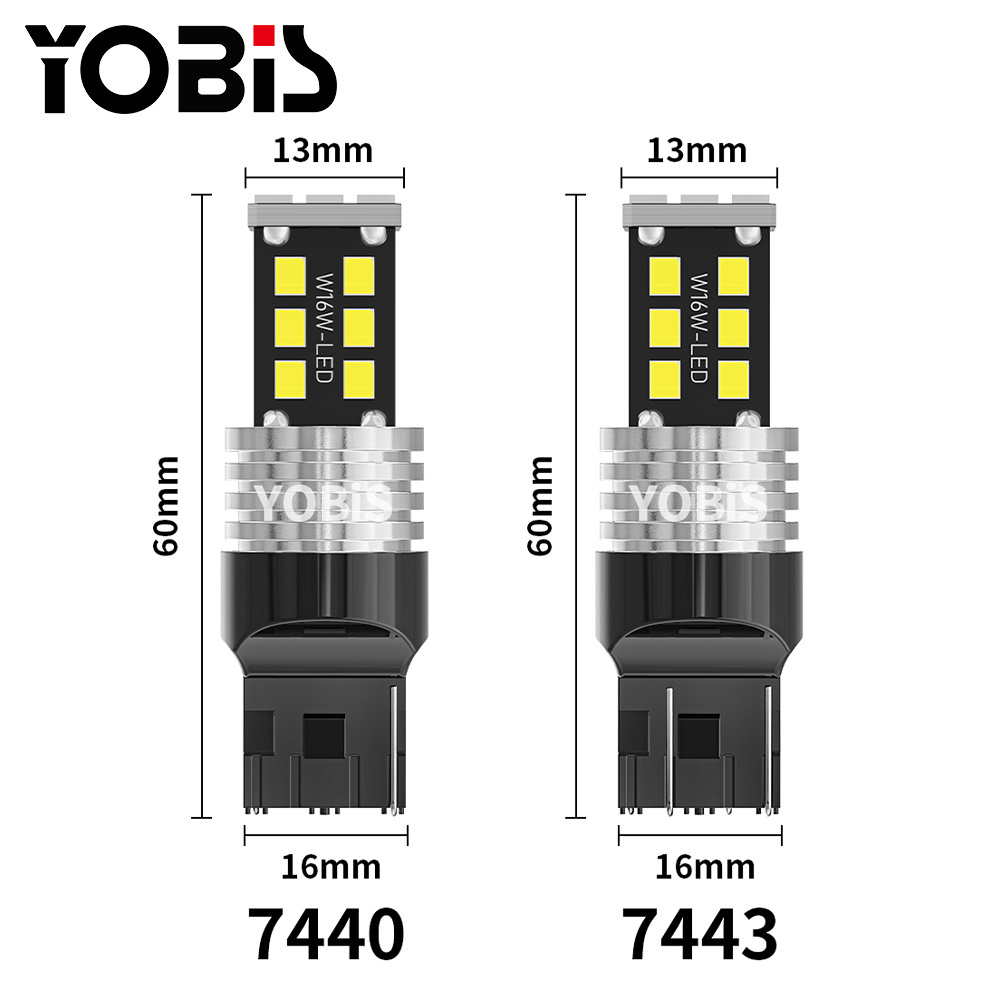 YOBIS 1156 ba15s 12v led 2835 15SMD py21w canbus amber led super bright t20 21w 5w led foco 7443 white w21/5w bay15d red bulb