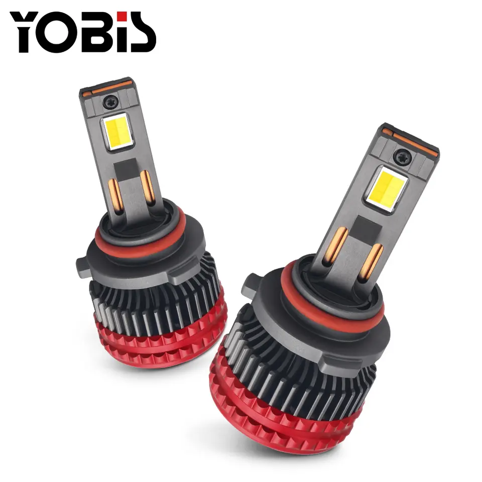 YOBIS 3 colors 3000K 4300K 6000K  LED Headlight  Double Copper Tube H4 Led Headlight