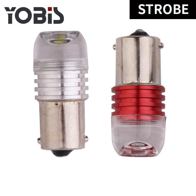 Yobis S25 1157 Bulbs 5630 3SMD 12V LED Car Flashing Strobe Light for Car Turn Brake Flash Bulb Tail Light