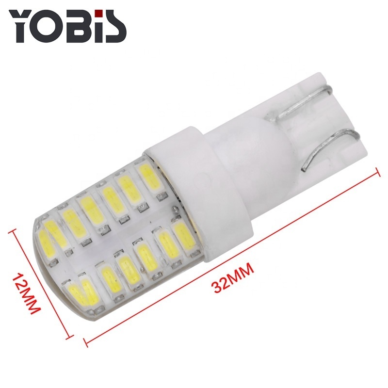 car led t10 3014 24SMD silicon light bulb for trunk light with multi color