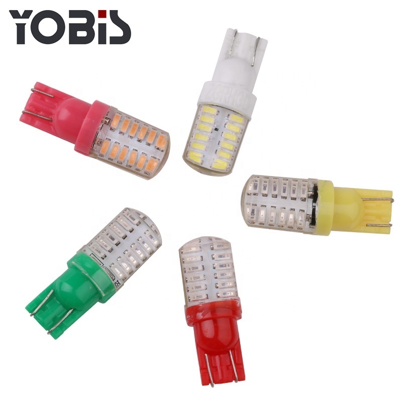 car led t10 3014 24SMD silicon light bulb for trunk light with multi color