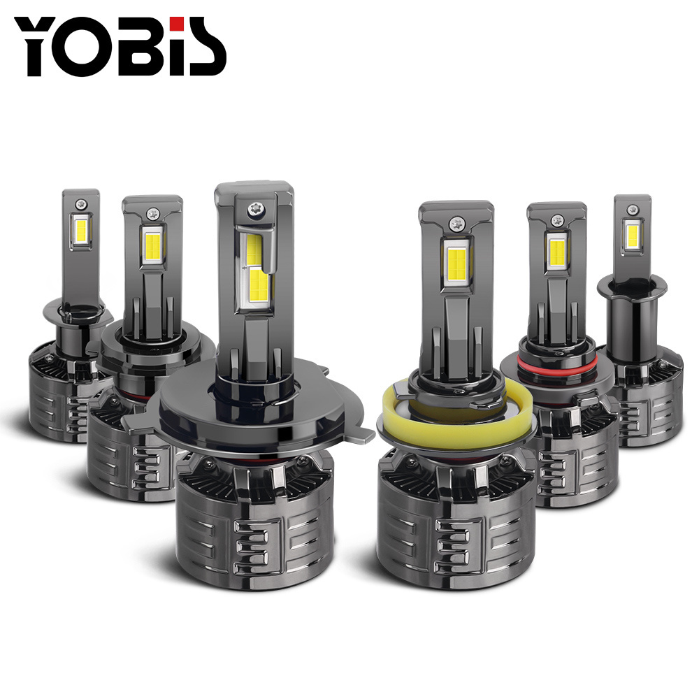 Yobis high brightest  led faros H1 H7 H4 H11 9005 9006  12000LM canbus luces h4 led headlights for auto