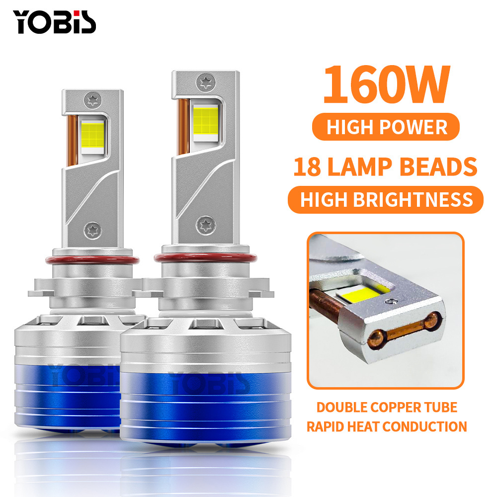 YOBIS Auto Lighting System 7547 LED 160W 12V 24V H1 H7 H11 9005 9006 9012 H4 Led Headlight High Low Beam Bulb